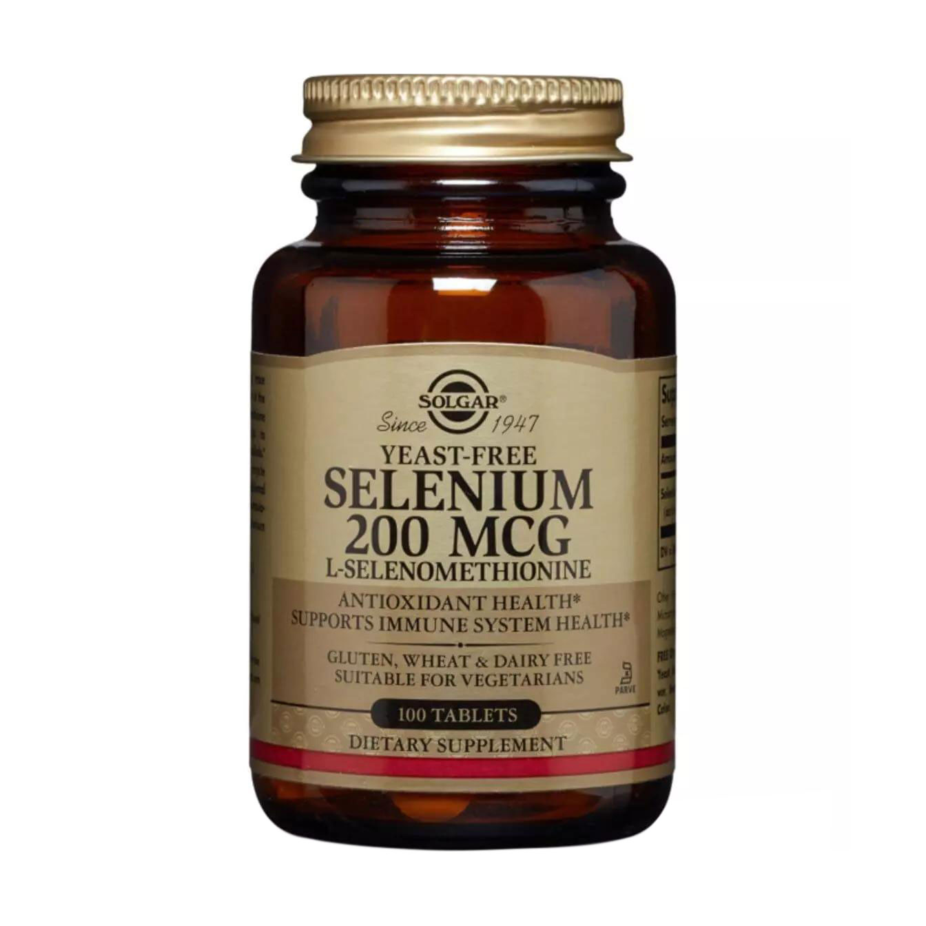 Селен Solgar Yeast-Free Selenium 200 мгк, 100 таблеток